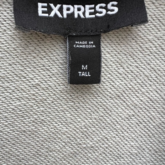 EXPRESS  grey cardigan size M Tall‎ with pockets - Picture 3 of 5